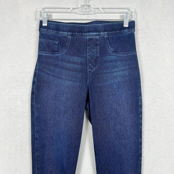 Spanx Jean-ish Ankle Leggings Size Small in Twilight Rinse PullOn Stretch - Picture 3 of 14